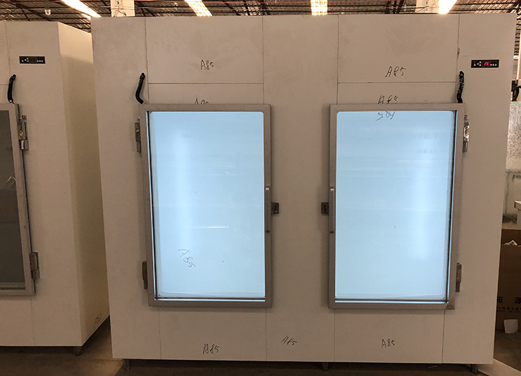 Commercial Ice Storage Bin Indoor 100 Cu. Ft. Double Glass Doors Type