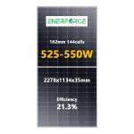 500W 550W Bifacial Photovoltaic Panels 48V Solar Bifacial PV Panels