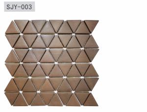 China 100Sqm 6mm Decorative Mosaic Tiles Metal Glazed Full Body Dark Color 310.5x308mm wholesale