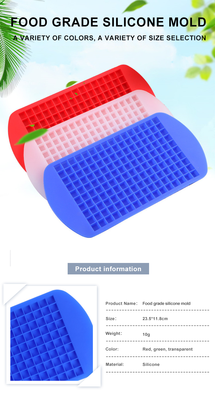 FDA Overlay Design Mini Square Silicone Ice Trays
