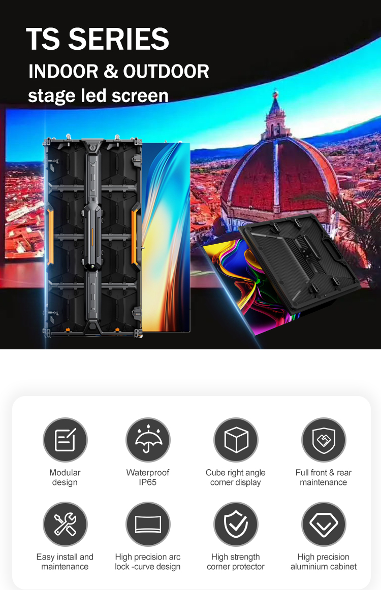 Full Color p2.84 Die Cast Aluminum LED Screen 500x500 Cabinet LED Wall Rental Backdrop Outdoor LED Display