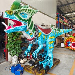 China Large Size Animatronic Dino , Blue Realistic Dinosaur Model wholesale