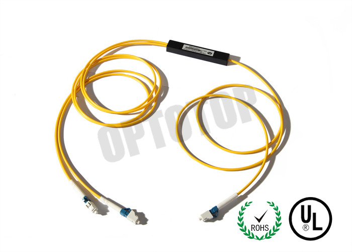 Single Mode Fiber Coupler 2X2 LC Fbt Coupler Φ2 Yellow 1m Package C