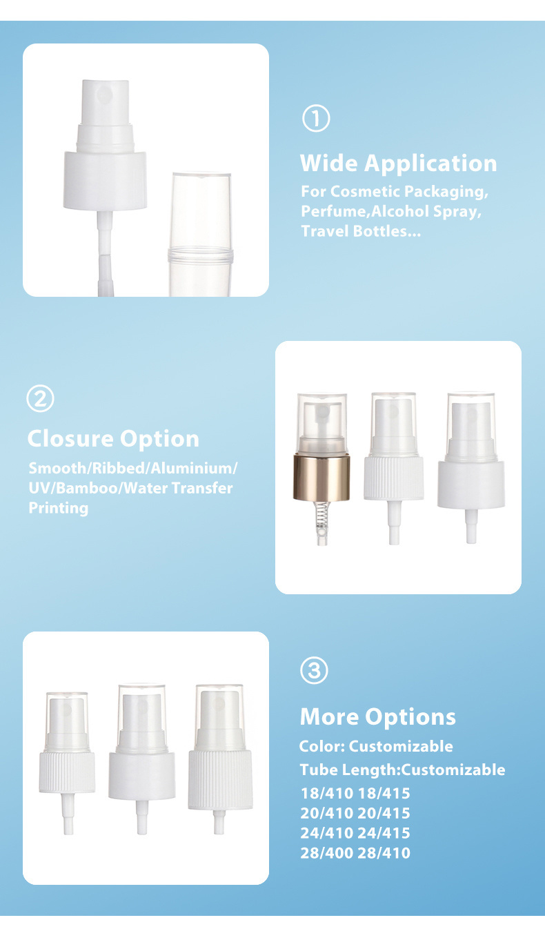 24mm Plastic Nasal Spray Fine Mist Sprayer for 30ml Bottle