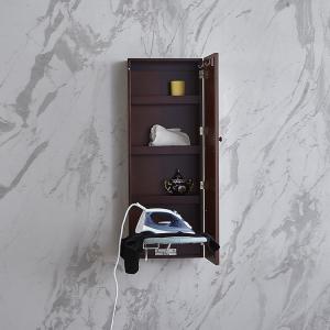China NC Painted 3mm Mirror Brown Wooden Built In Wall Ironing Board wholesale