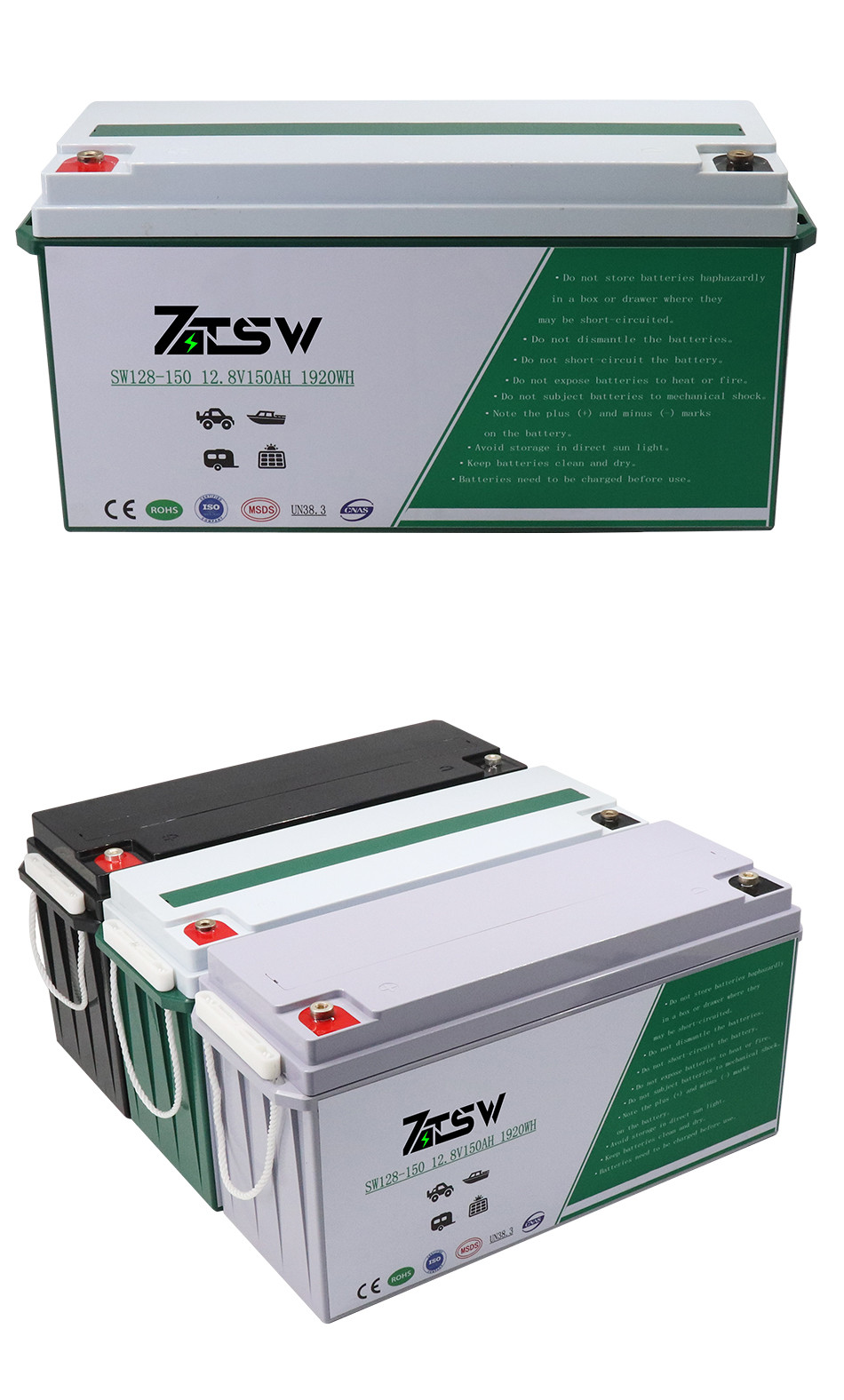 Heated Lithium 1920wh 12.8V150AH lifepo4 Battery Limthium Ferro Phosphate Solar RV Battery Pack