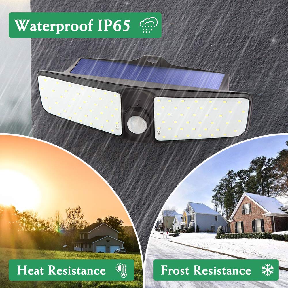 80 LED Outdoor Motion Sensor Light, Solar Motion Lights Outdoor Security for Driveway Step Stair Pool Patio