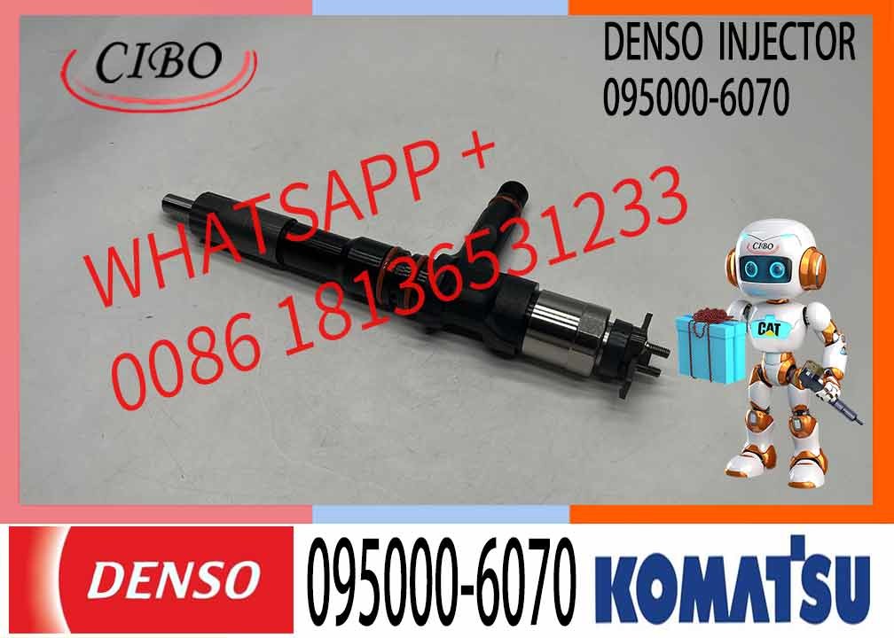 China Made New 095000-6070 Fuel Injectors For OE 6251-11-3100 6d125 Diesel Engine