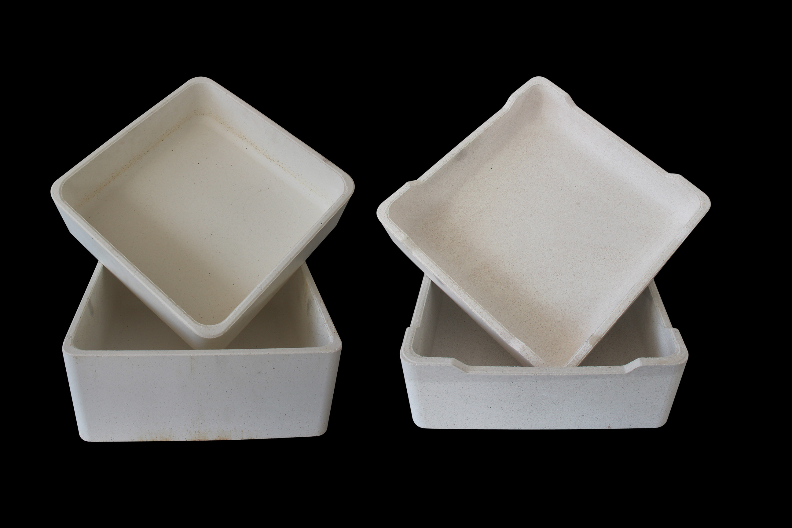 Cordierite Mullite Saggar Kiln Furniture For Anode And Cathode Material Of Lithium Battery
