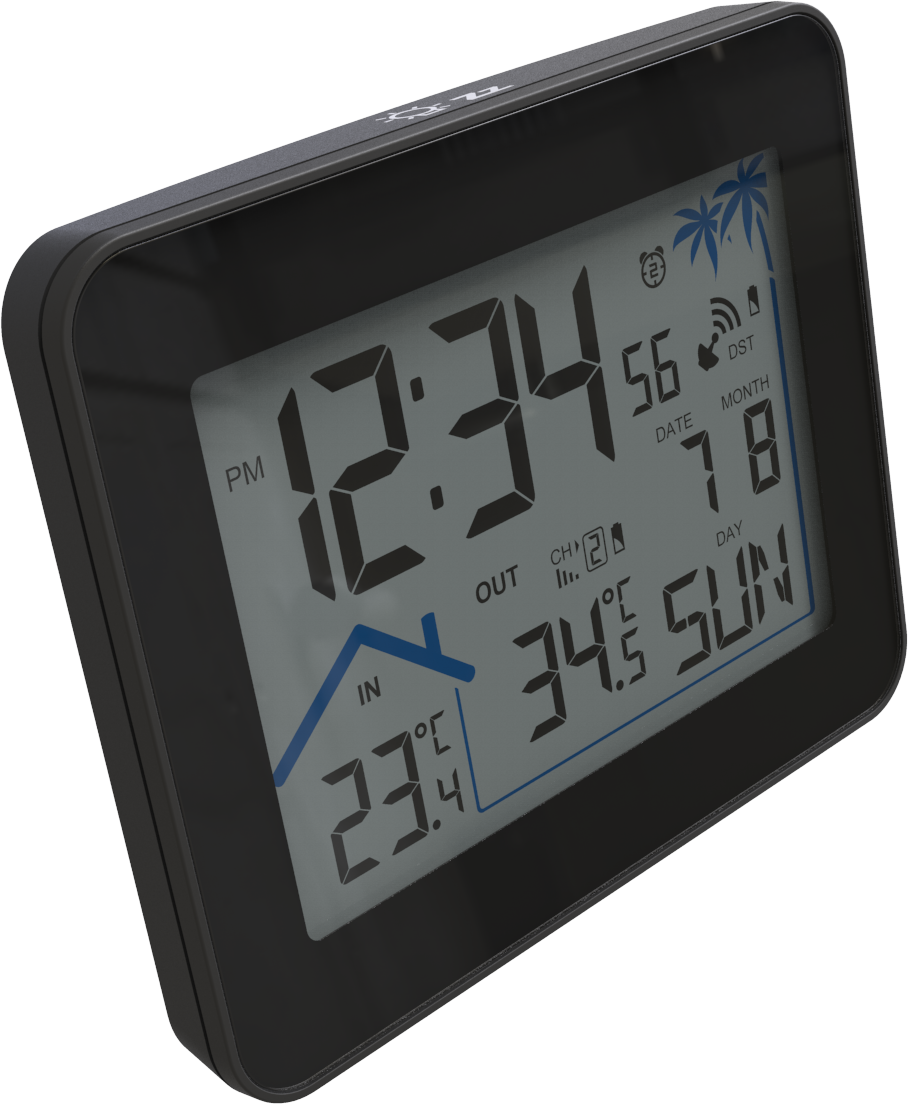 Square Digital Wall Timer Alarm Clock Back Light Digital Wall Timer With Temperature