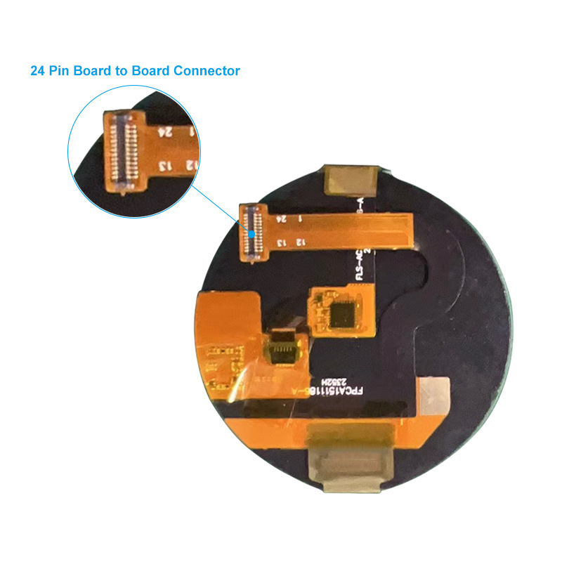 Round AMOLED display1.508 inch with touch panel 466*466 dots 24 pins QSPI interface driving IC CO5300 600c/d