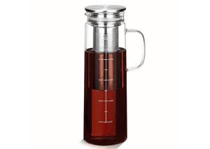 China 1500ml Capacity Iced Coffee Maker With Lid , Infusion Glass Pitcher wholesale