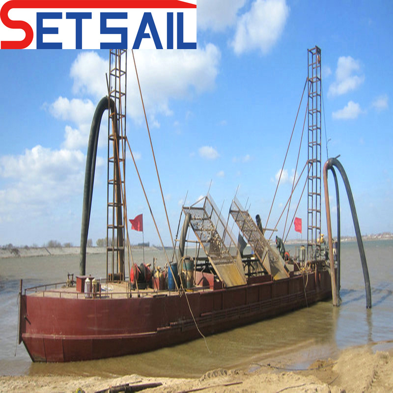 Diesel Engine Propell Power Jet Suction Sand Dredger for River