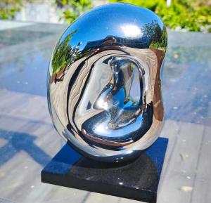 China Modern Small Stainless Steel Sculpture For Indoor Decoration wholesale