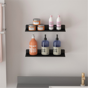 Floating Wall Shelf Modern Metal Decorative Display Rack Steel Frame Decorative Shelf