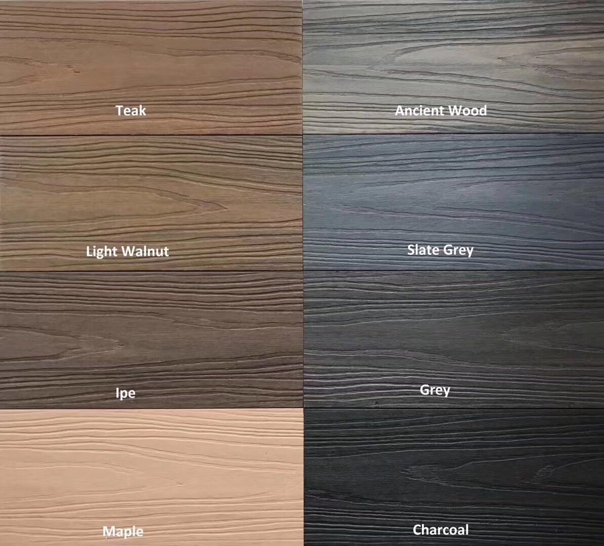 Damp Proof WPC Co Extrusion Decking 2.9M Black Deck Tech Wpc Composite Decking