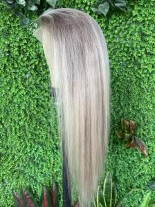 China Transparent Blonde HD Full Lace Human Hair Wigs Highlighted Lace Front Colored Ombre Highlight Lace Frontal Wigs on sale