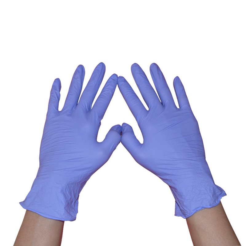 Dental Nitrile Exam Gloves Powder Free Micro Texture Surface 240mm Length