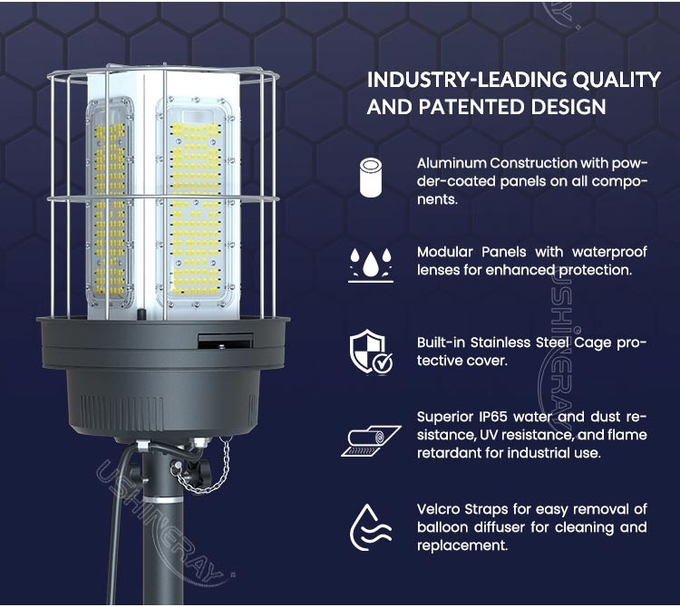 Outdoor LED Balloon Light 120W 150W Mobile Light Tower For Parties