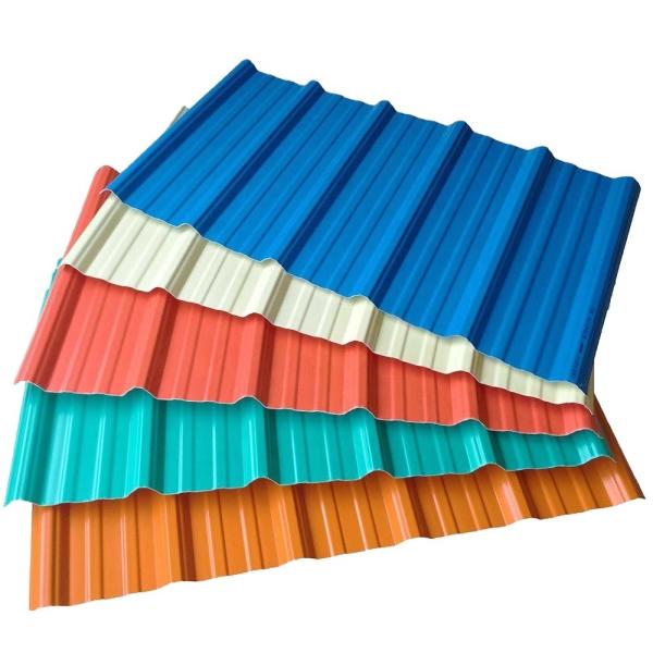 Color Coated Corrugated Steel Sheet 600mm - 1500mm Galvanized Steel Roofing