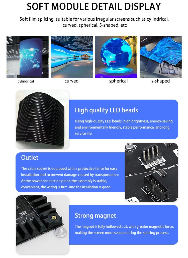 360 Degree P4 LED Billboard Screen Full Color Cylinder LED Screen
