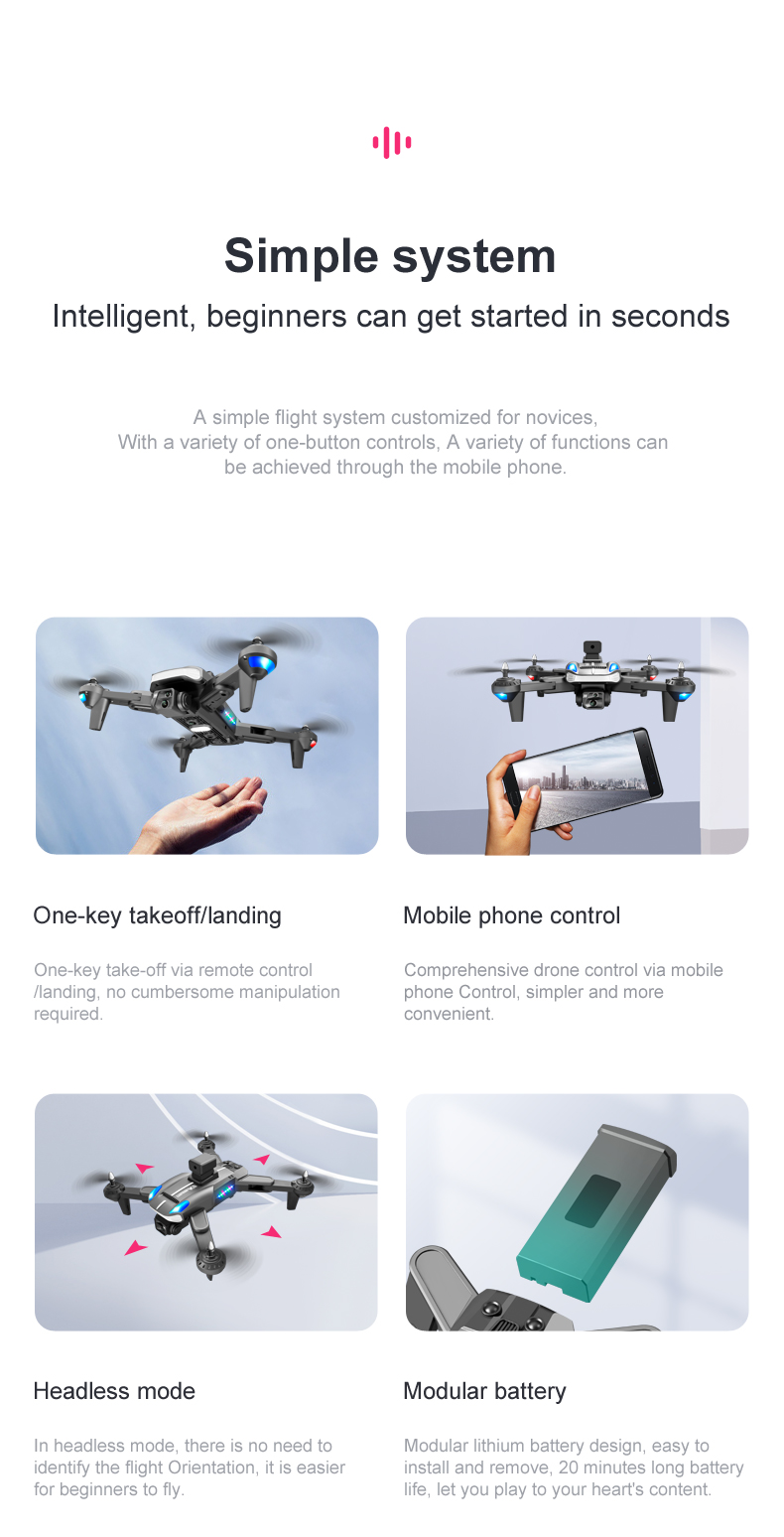 K8 Pro Drone Kit DIY with Camera 4K Ultra HD Camera Drones One Key Takeoff/Landing Private Mold Hot Hotsale