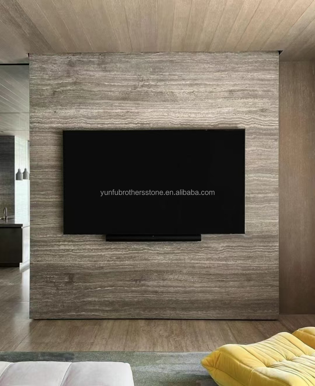 Travertine Marble Tile for Hotel Villa Polished Silver Stone Cladding and Decoration