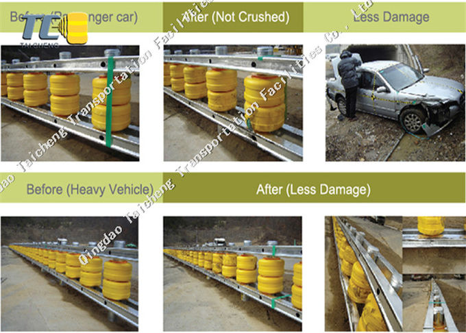 High Strength Highway Roller Barrier Impact Resistance Long Service Life
