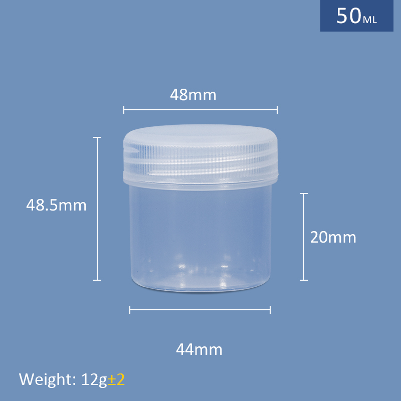 Food Storage PP Plastic Spice Boxes Jars Containers With Lids 8oz