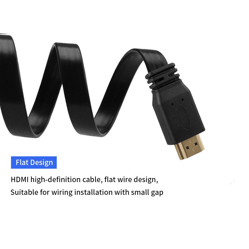 High Speed 5m Flat HDTV 2.0 Cable male to male support 4k*2k