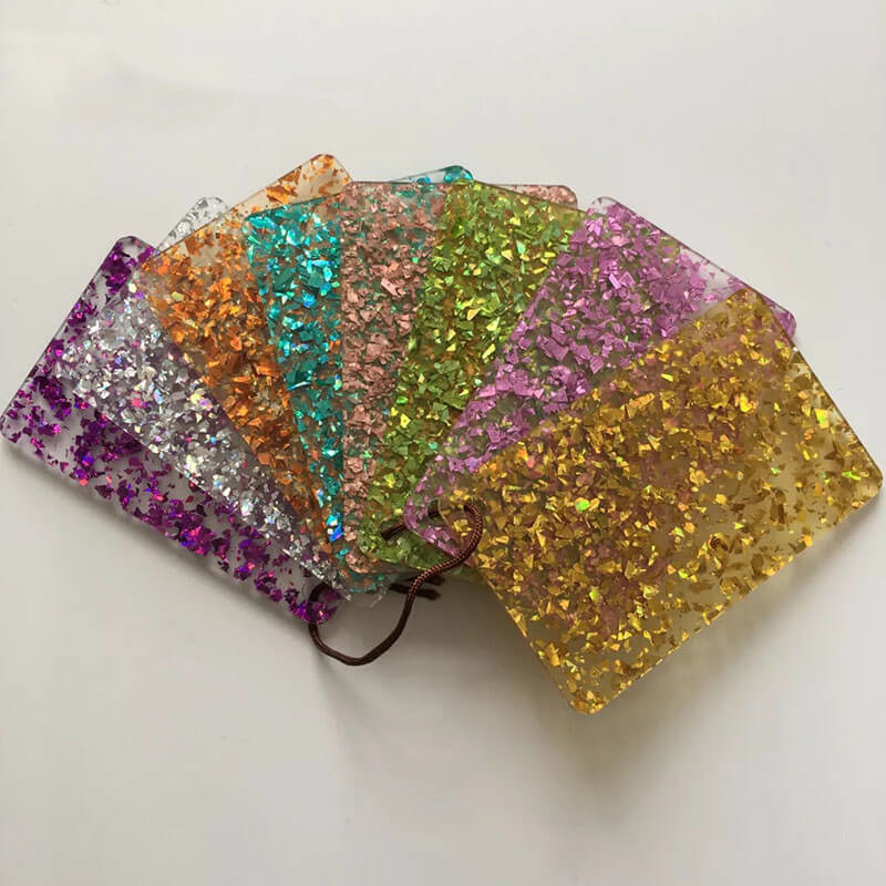 Glitter Decorative Plexiglass Wall Panels 24 By 36 Acrylic Sheet 3mm For Crafts