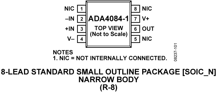 ADA4084-1ARZ Precision Zero Drift Operational Amplifier