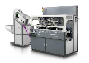 China Multicolor Plastic / Metal Cap Hot Foil Automatic Stamping Machine Side Surface wholesale