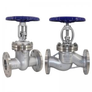 China Light/Medium Duty 304 Stainless Steel Globe Valve with 2 API Flange and Manual Control wholesale