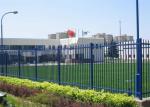 Blue Color Powder Coating Picket Top 1.2x1.8m Tubular Steel Fence