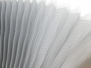 China Grey Pleated Window Mosquito Net Plissed Screen 20mm wholesale