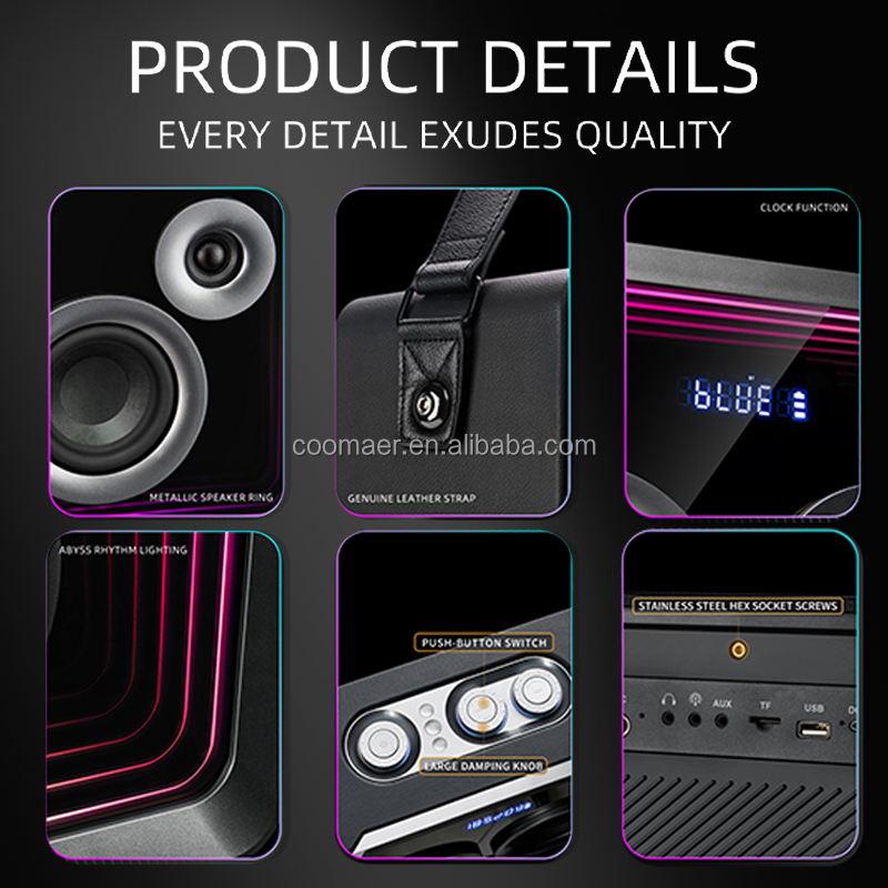 Home Karaoke BT Speaker With Wireless Mic and DC Power Source for Boobox Speakers