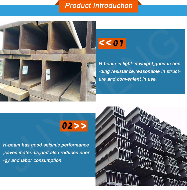 Hot Rolled Steel H Beam 200x200 H Shaped Iron Beam SS400 For Construction