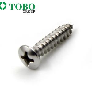China 316 Stainless Steel Tapping Screws Cross Recessed Raised Countersunk DIN7983 wholesale