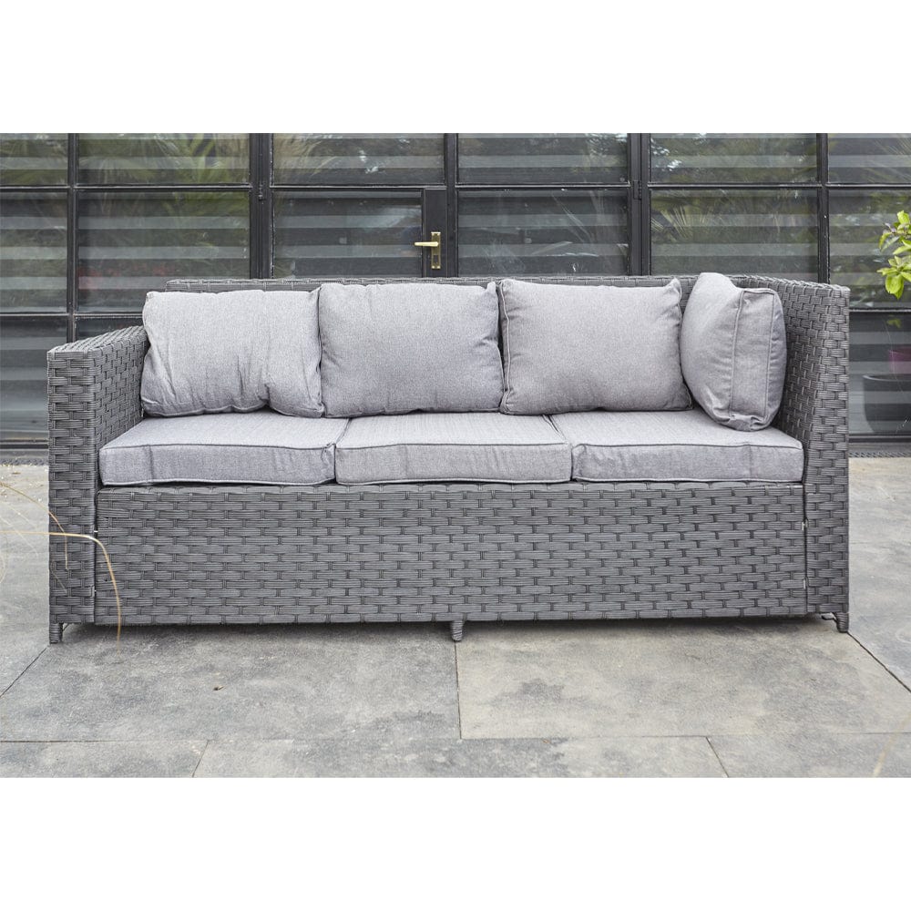 Garden Set AJUNION 8 Seater Outdoor Furniture Rattan Corner Lounge Sofa Set for Backyard
