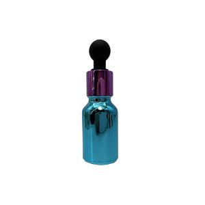 China Electroplated 5ml 0.25oz Cosmetic Dropper Bottles With Screw Caps wholesale