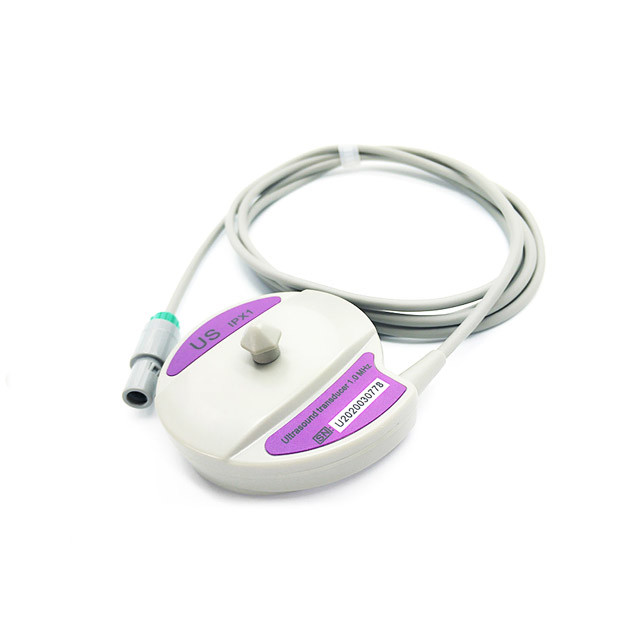 White Color Round 9 Pin Fetal Ultrasound Transducer TPU Material