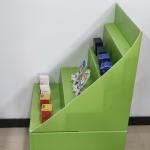 Green Floor Corrugated Plastic Display Anti Mold 750 Gsm