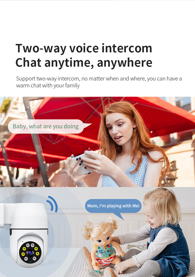 Smart Network Mini CCTV Wifi Camera Night Vision With Motion Detection Baby Monitor