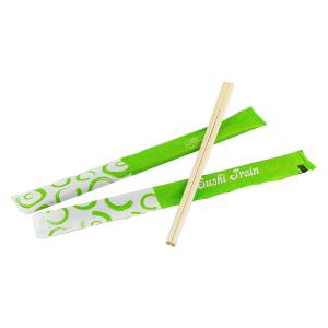 China Wrapped 21cm Disposable Bamboo Chopstick For Asian Restaurants wholesale