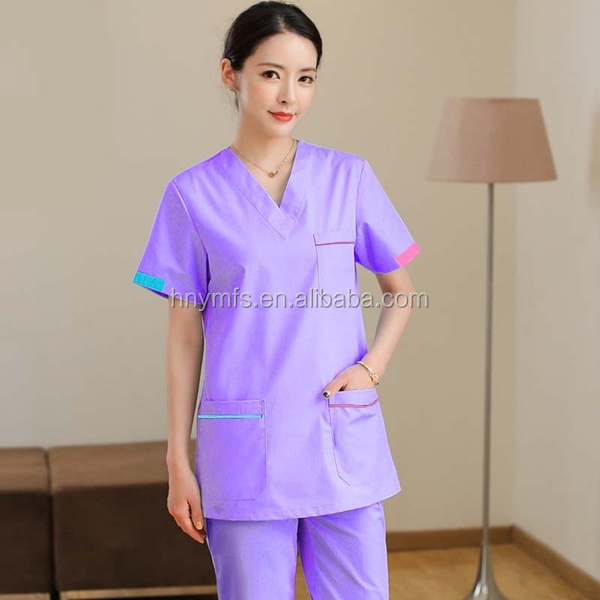 Custom Cotton And Polycotton Workwear Hospital Medical Scrub