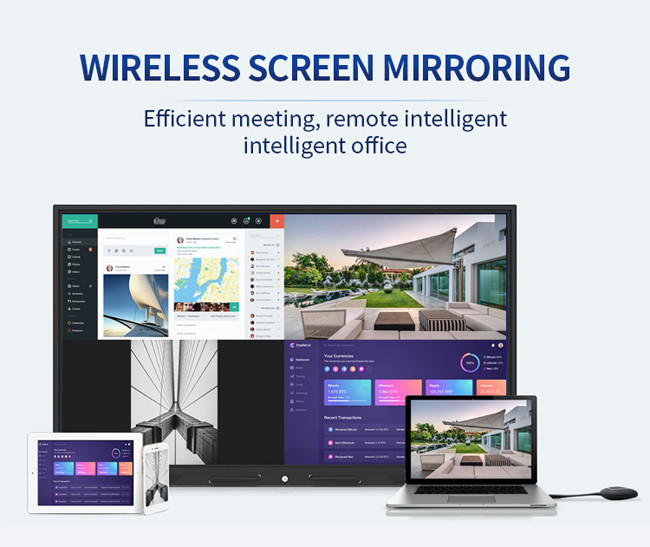 256G Digital Interactive Smart Board CNAS 75 Inch Touch Screen Display