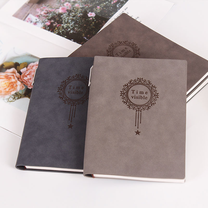 Eco Friendly Soft Cover Composition Notebook Natural Suede Leather Material Waterproof
