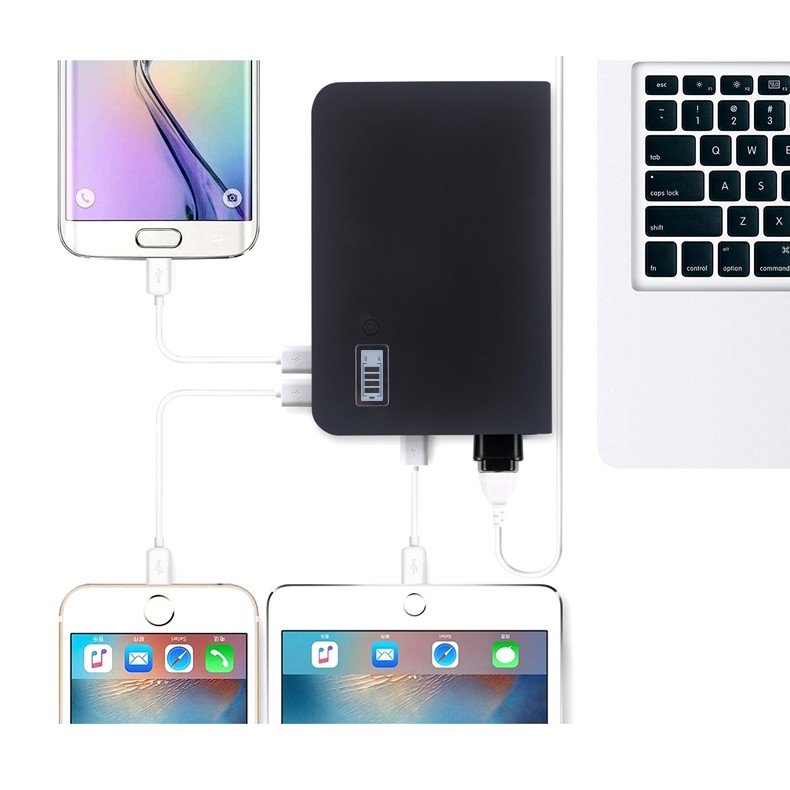 ABS Fireproof Aluminium Alloy AC Laptop Power Bank 220V 24000mAh