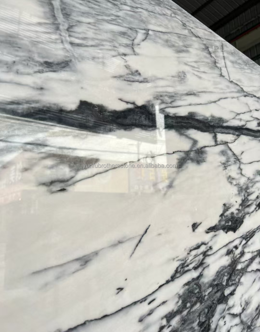 Snow Mountain White Marble Big Slab for Modern Design Dining Table Top Natural Stone